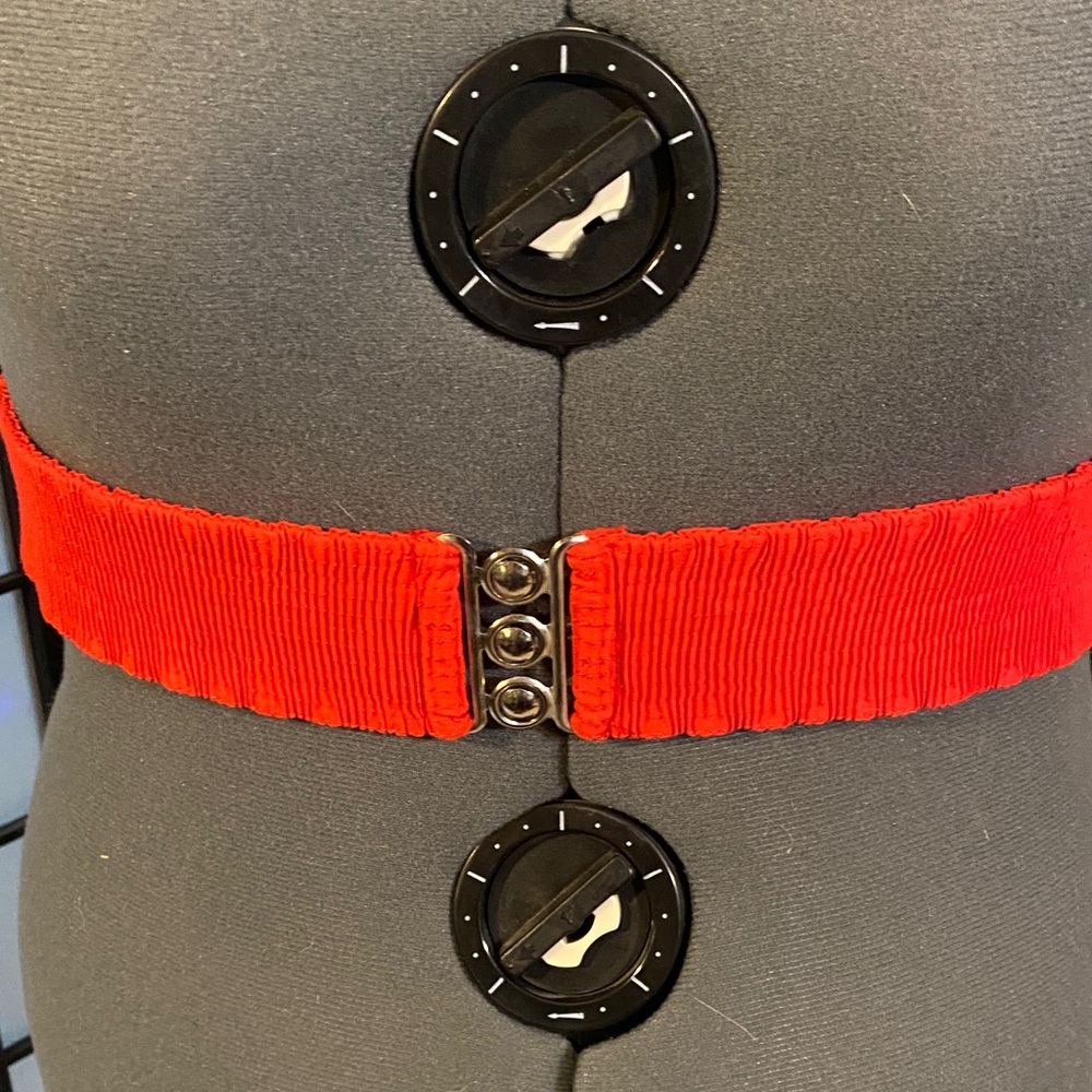 Red Elastic Women's Belt